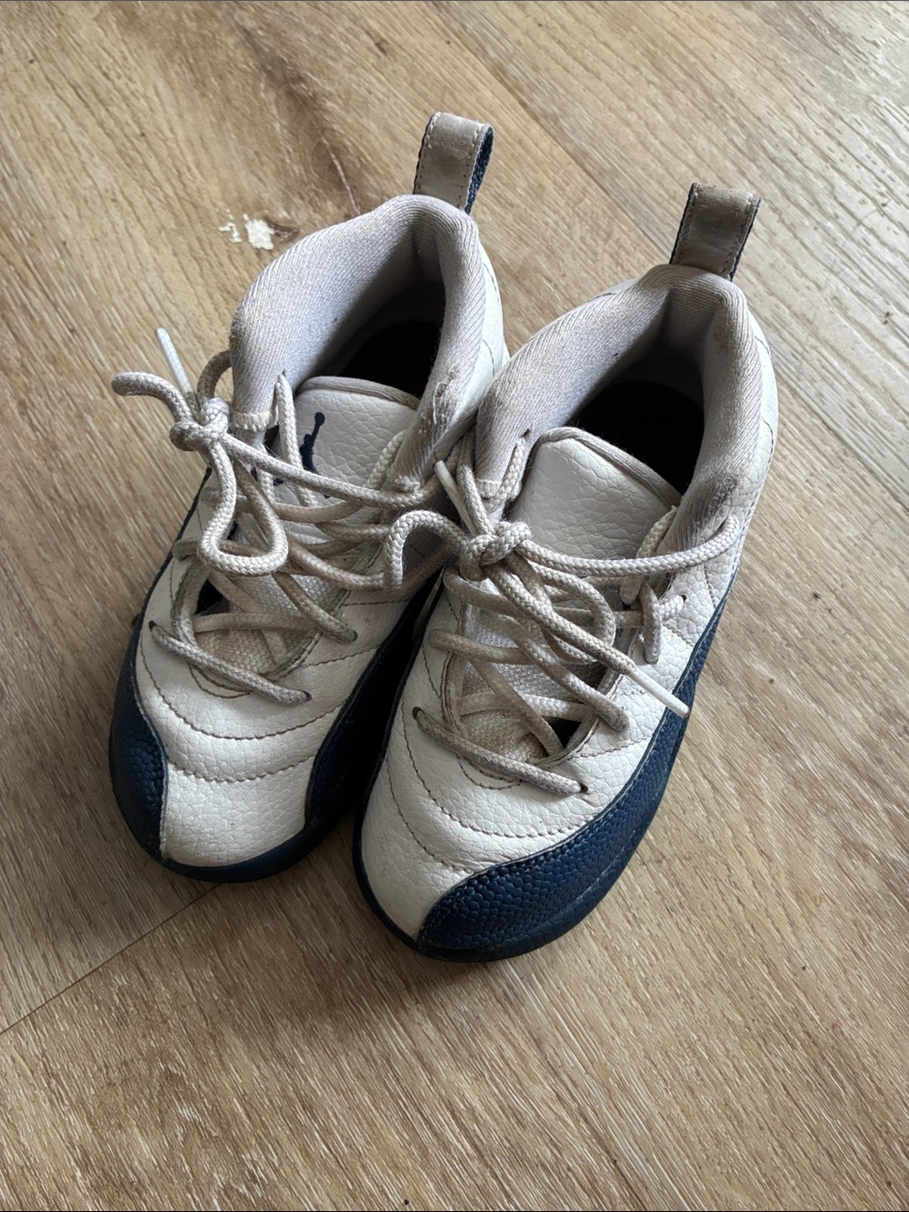 Jordan Kids Beige and Navy Lace-Up Sneakers